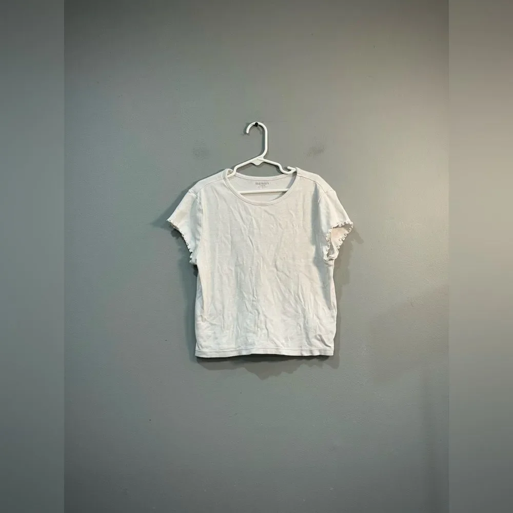 Girls’ White Old Navy Cropped Tee Size XL (14-16) EUC